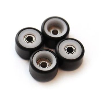 FlatFace Dual Durometer Bearing Wheels - White/Black
